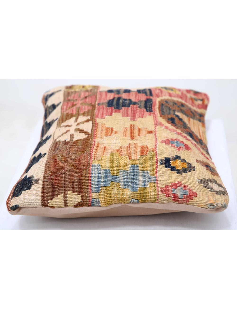 Afghan Tribal Pillow 1' 0" x 1' 5" Hand-Woven detail