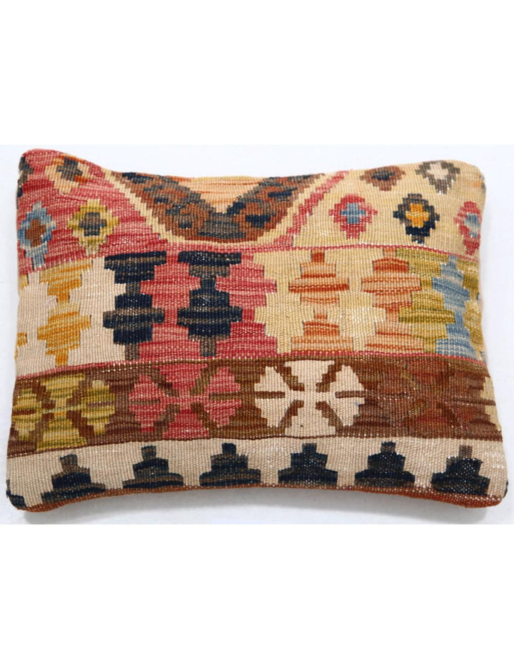 Afghan Tribal Pillow 1' 0" x 1' 5" Hand-Woven