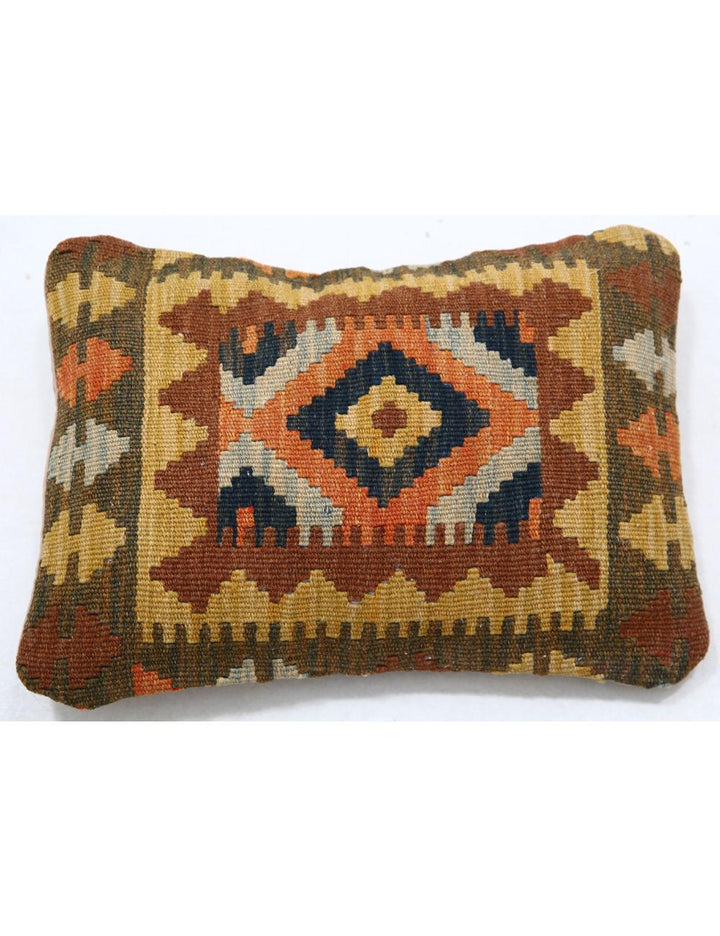 Afghan Tribal Pillow 1' 0" x 1' 5" Hand-Woven