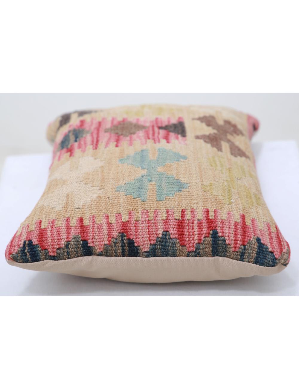 Afghan Tribal Pillow 1' 0" x 1' 5" Hand-Woven detail