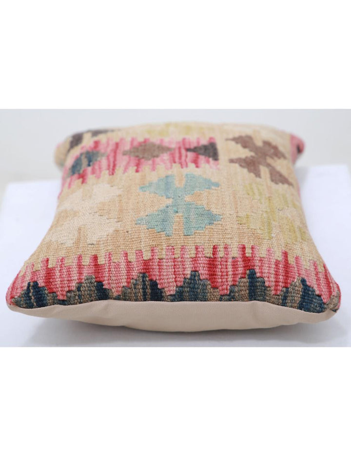 Afghan Tribal Pillow 1' 0" x 1' 5" Hand-Woven detail