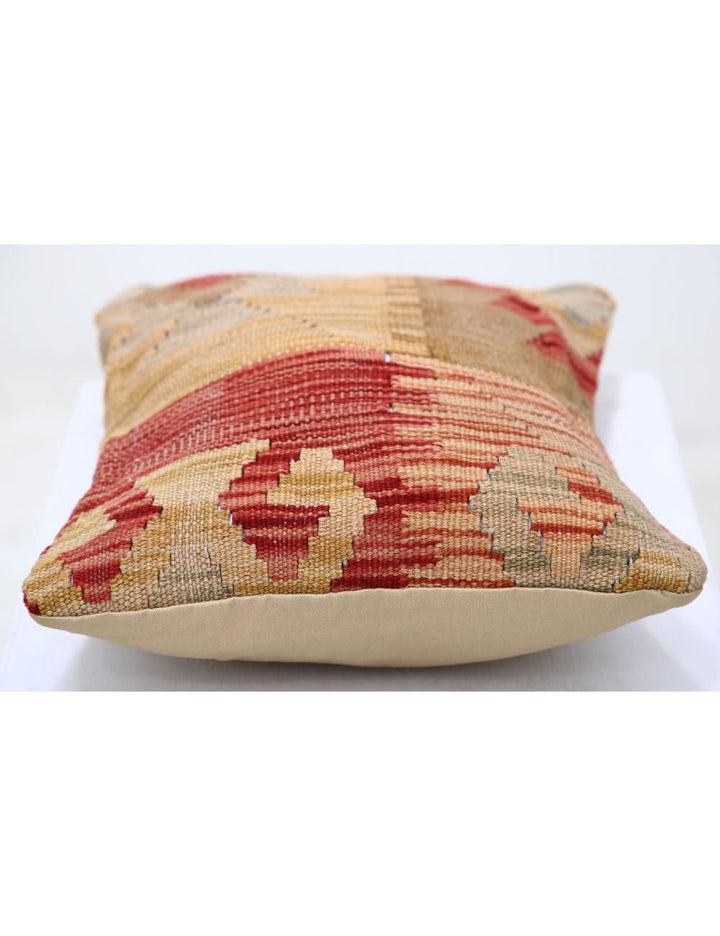Afghan Tribal Pillow 1' 0" x 1' 5" Hand-Woven detail