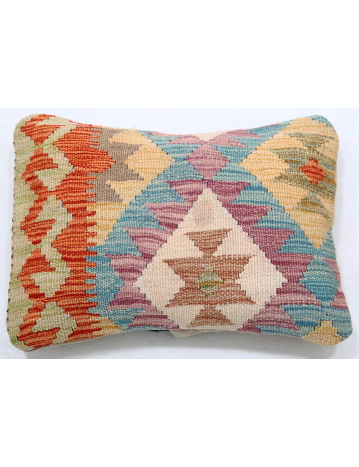 Afghan Tribal Pillow 1' 0" x 1' 5" Hand-Woven