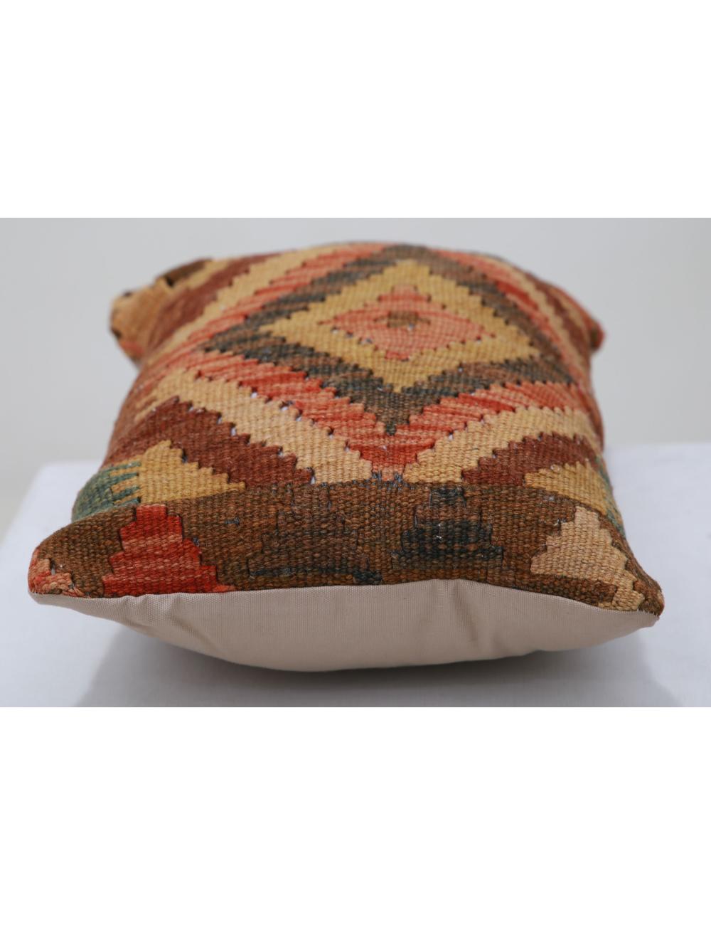Afghan Tribal Pillow 1' 0" x 1' 5" Hand-Woven detail