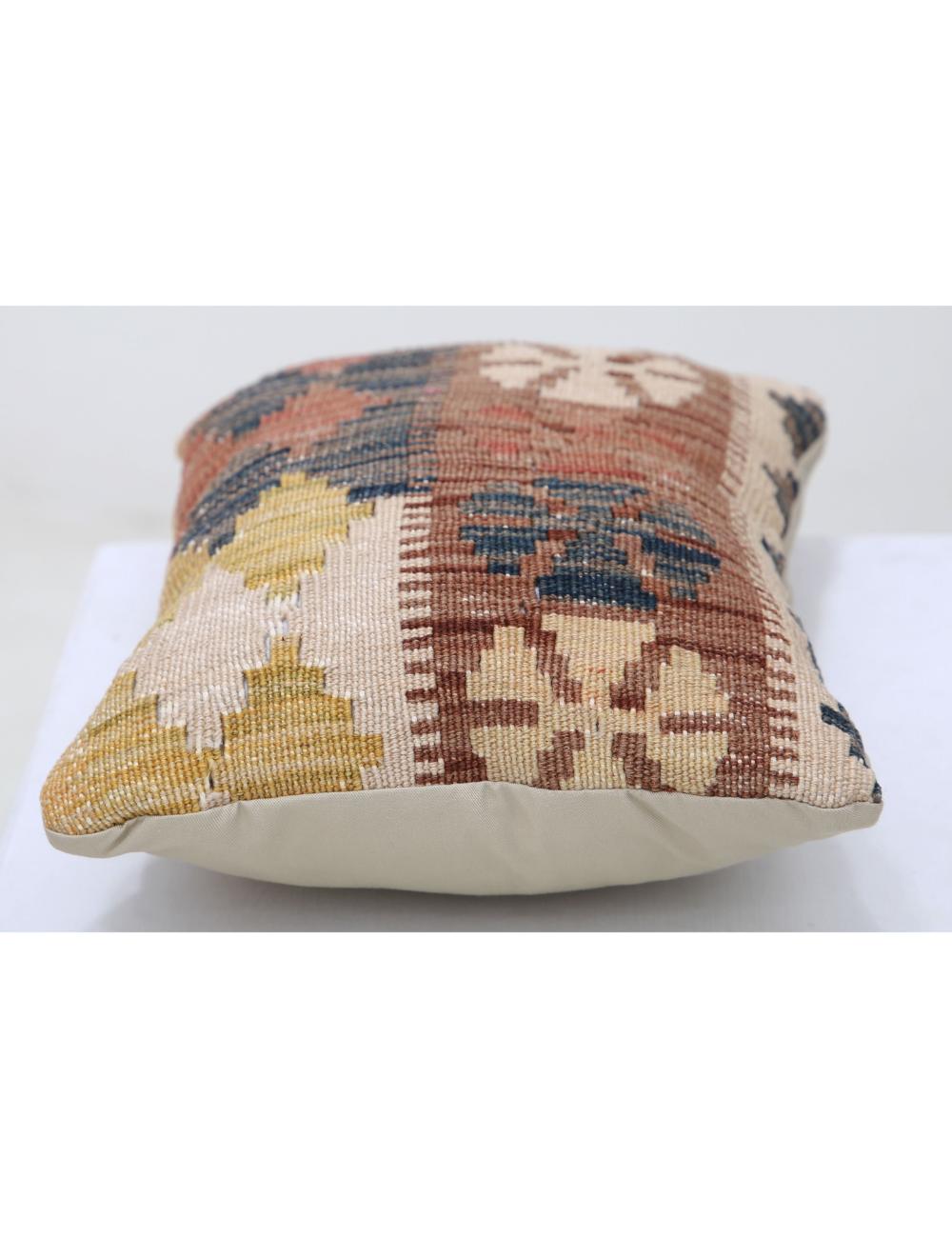 Afghan Tribal Pillow 1' 0" x 1' 5" Hand-Woven detail