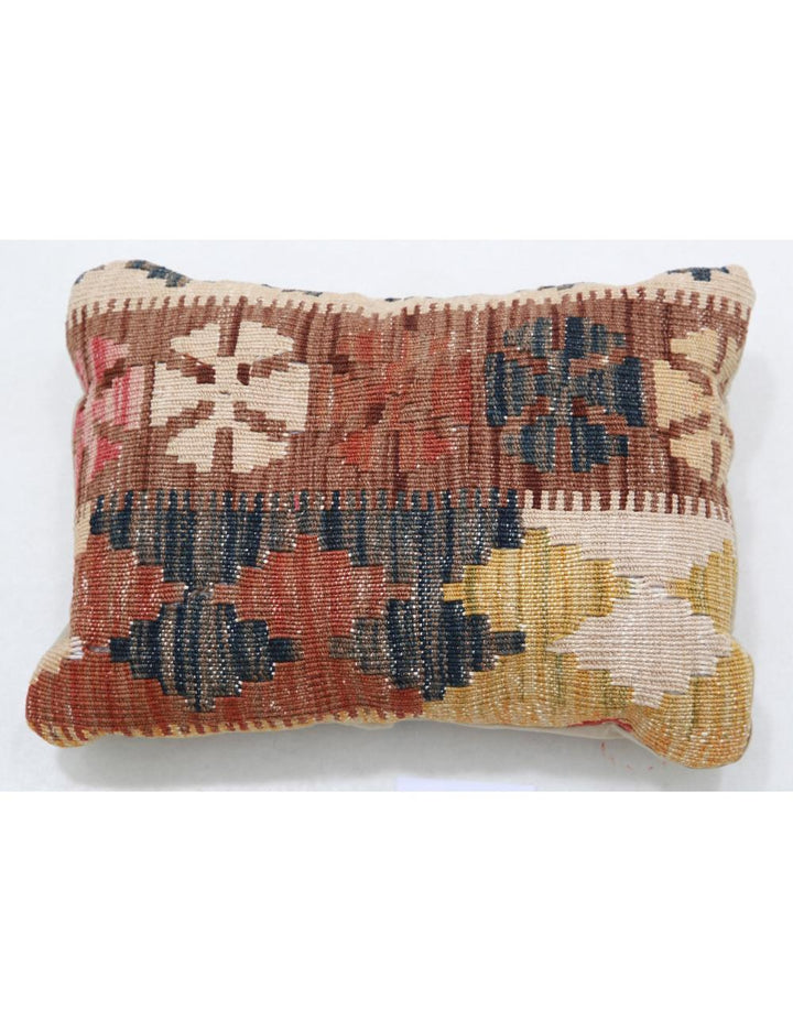 Afghan Tribal Pillow 1' 0" x 1' 5" Hand-Woven