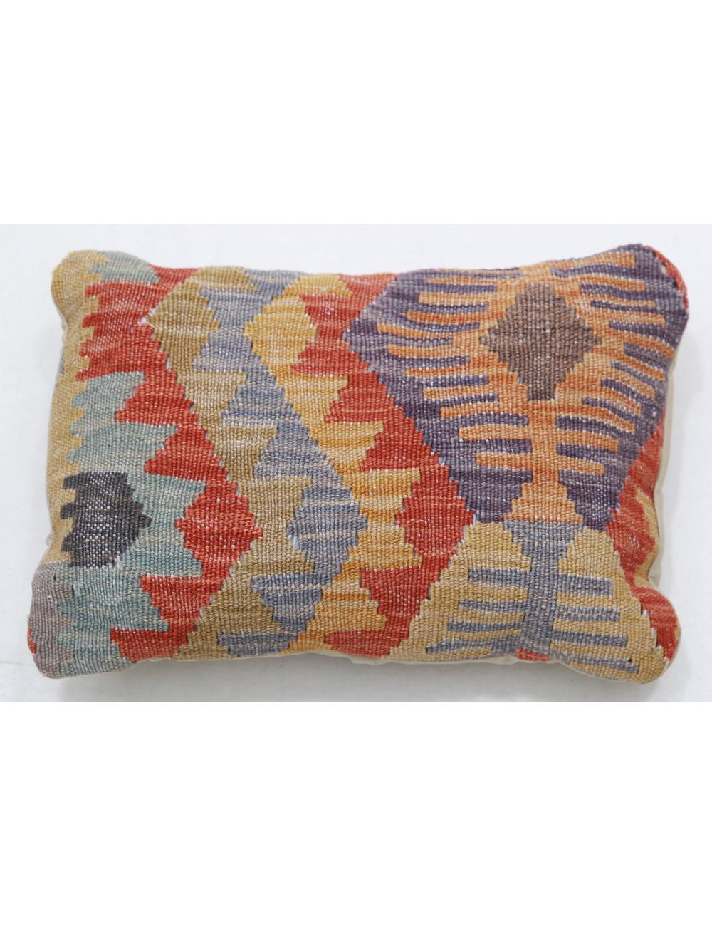 Afghan Tribal Pillow 1' 0" x 1' 5" Hand-Woven