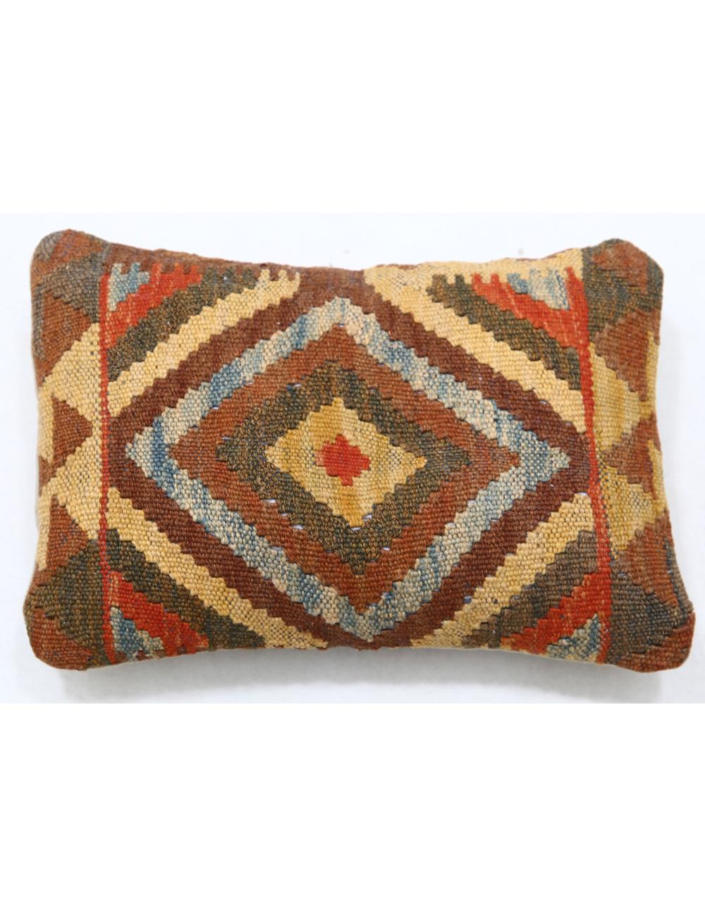 Afghan Tribal Pillow 1' 0" x 1' 5" Hand-Woven