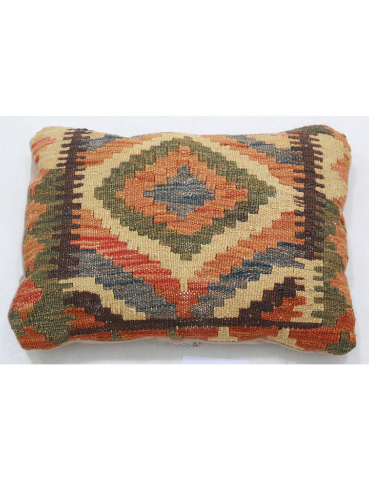 Afghan Tribal Pillow 1' 0" x 1' 5" Hand-Woven