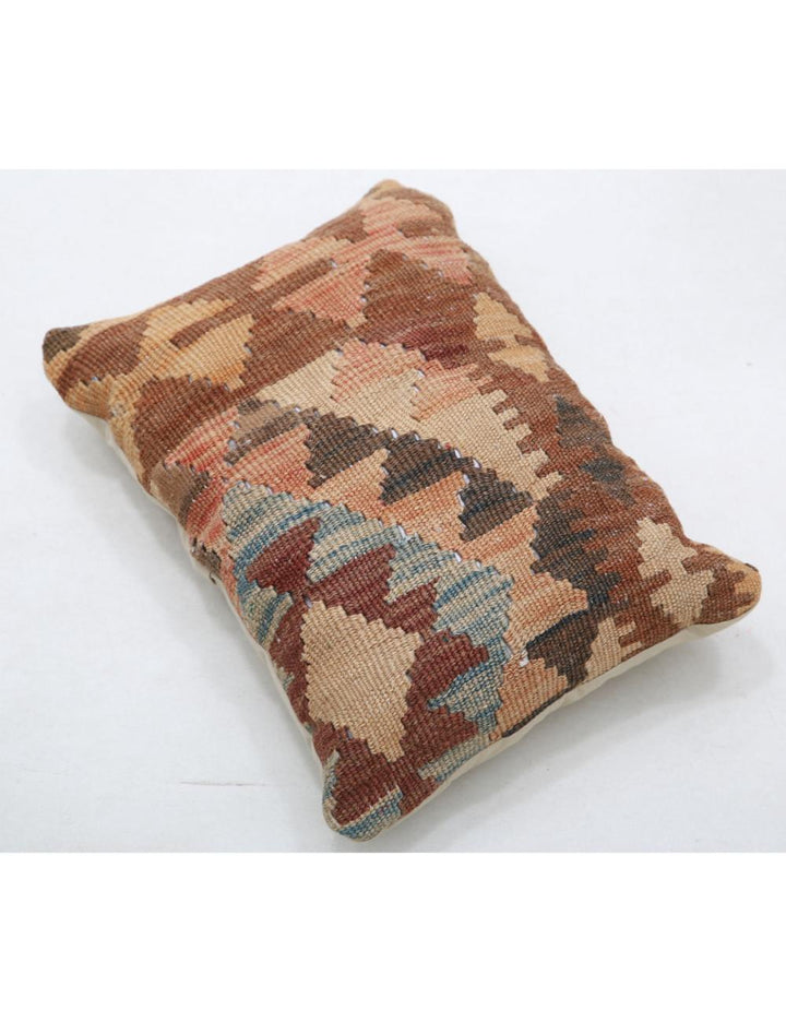 Afghan Tribal Pillow 1' 0" x 1' 5" Hand-Woven detail