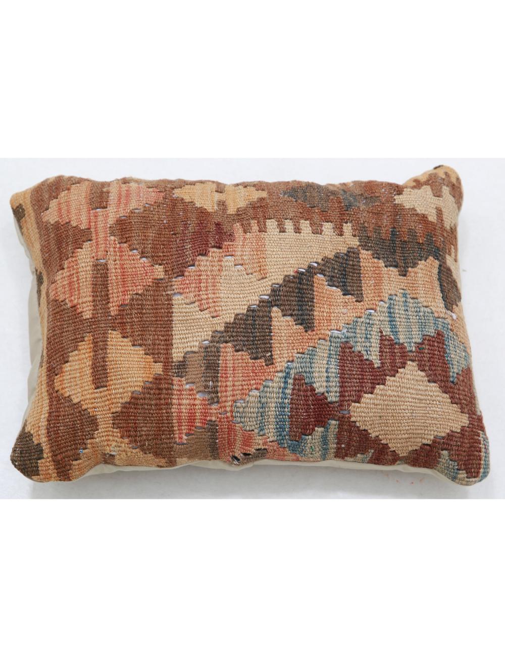 Afghan Tribal Pillow 1' 0" x 1' 5" Hand-Woven