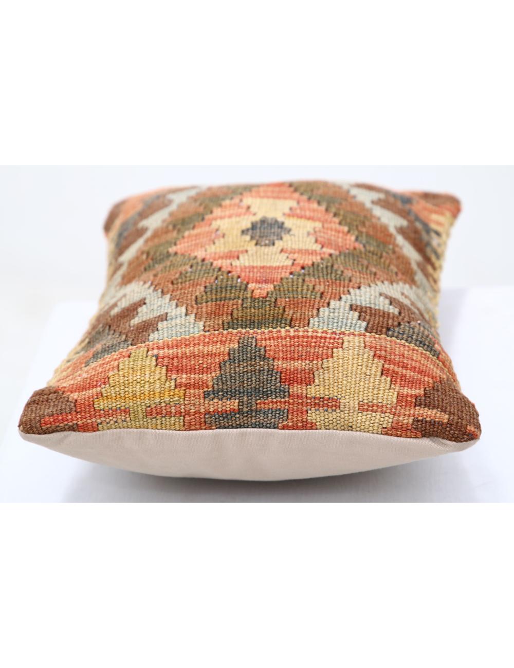 Afghan Tribal Pillow 1' 0" x 1' 5" Hand-Woven detail