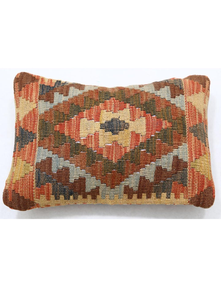 Afghan Tribal Pillow 1' 0" x 1' 5" Hand-Woven