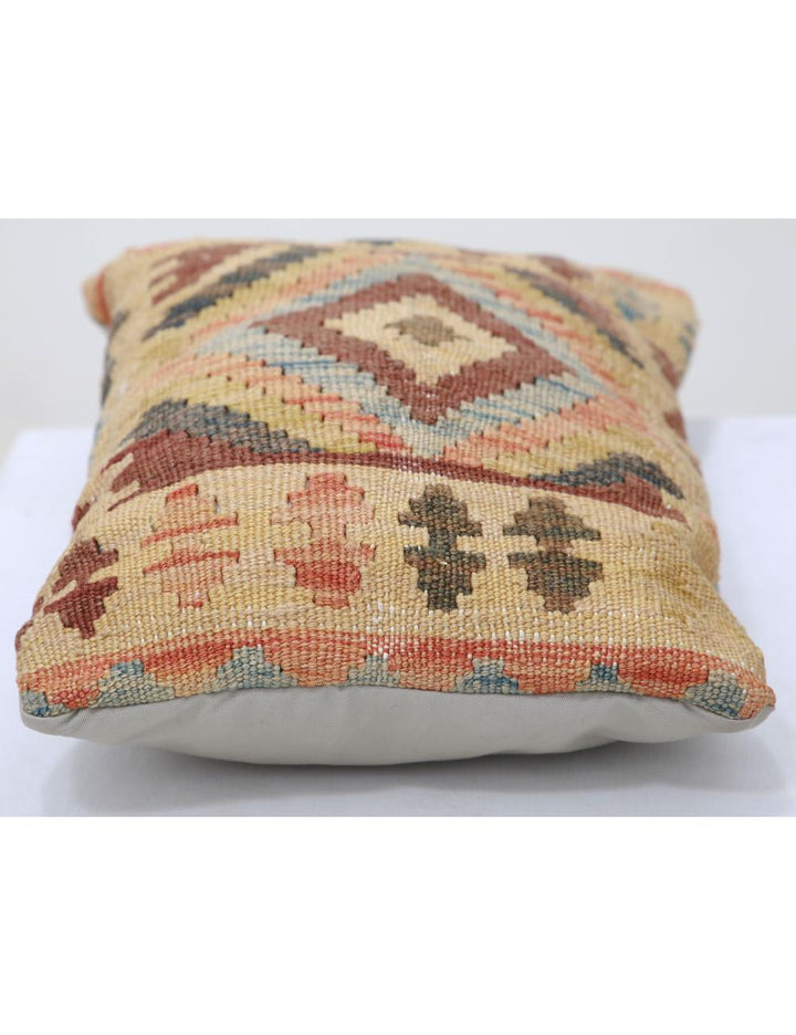 Afghan Tribal Pillow 1' 0" x 1' 5" Hand-Woven detail