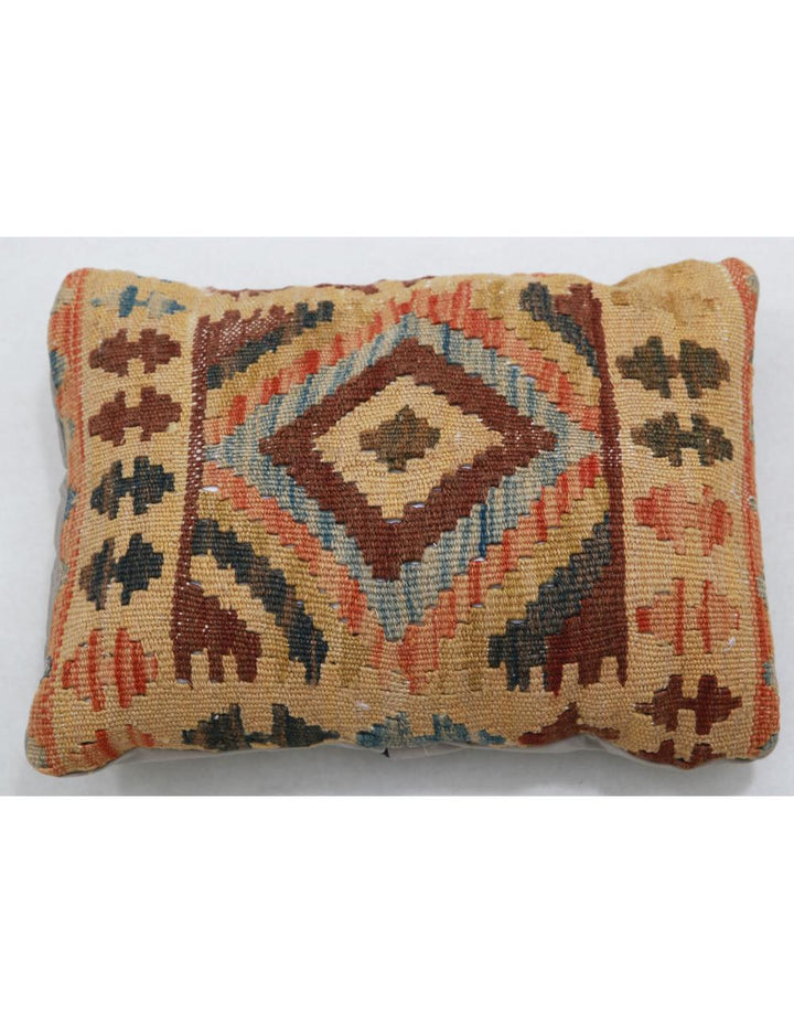 Afghan Tribal Pillow 1' 0" x 1' 5" Hand-Woven