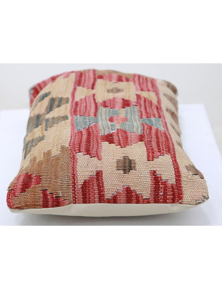 Afghan Tribal Pillow 1' 0" x 1' 5" Hand-Woven detail