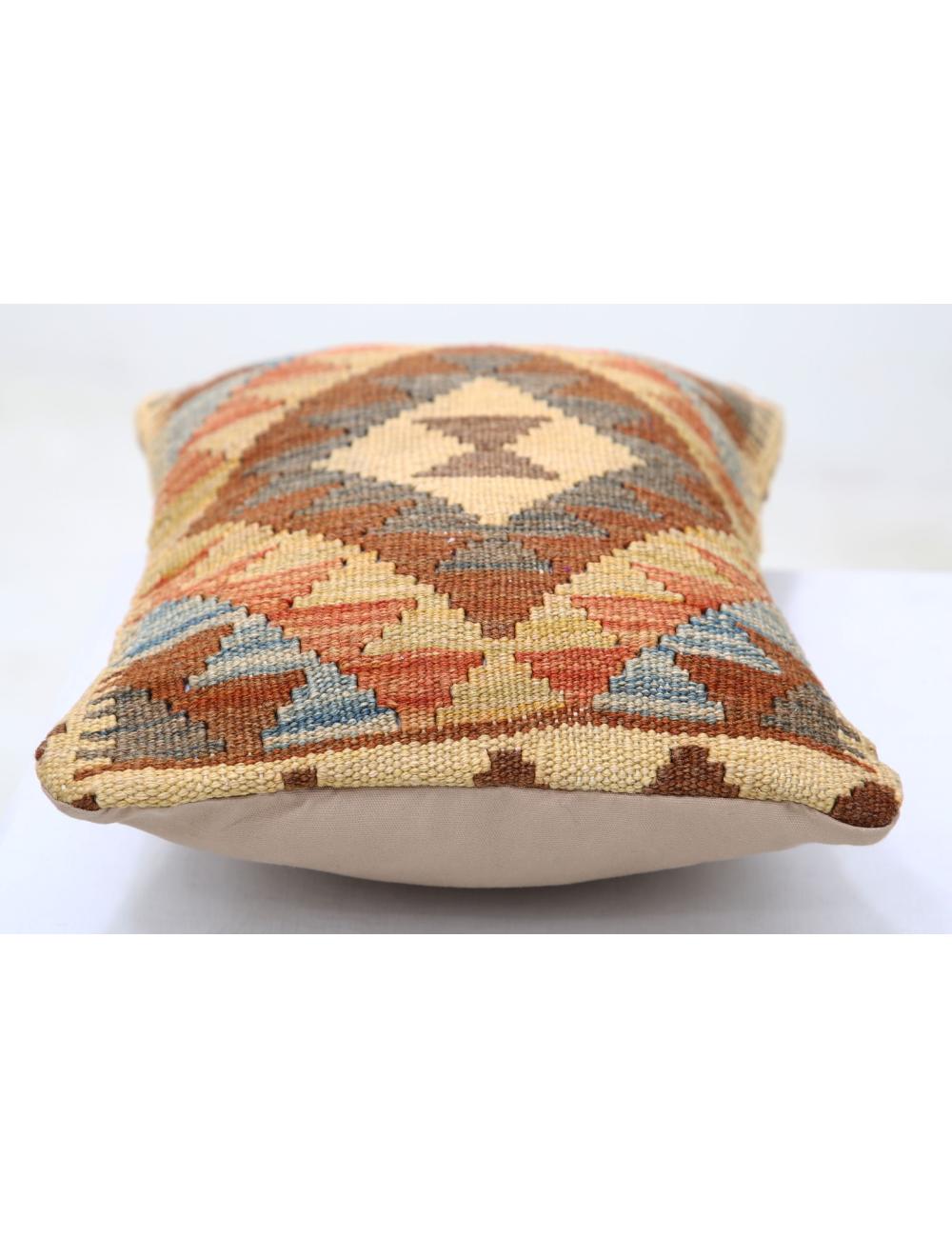 Afghan Tribal Pillow 1' 0" x 1' 5" Hand-Woven detail