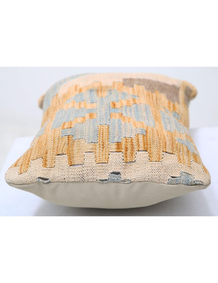 Afghan Tribal Pillow 1' 0" x 1' 5" Hand-Woven detail