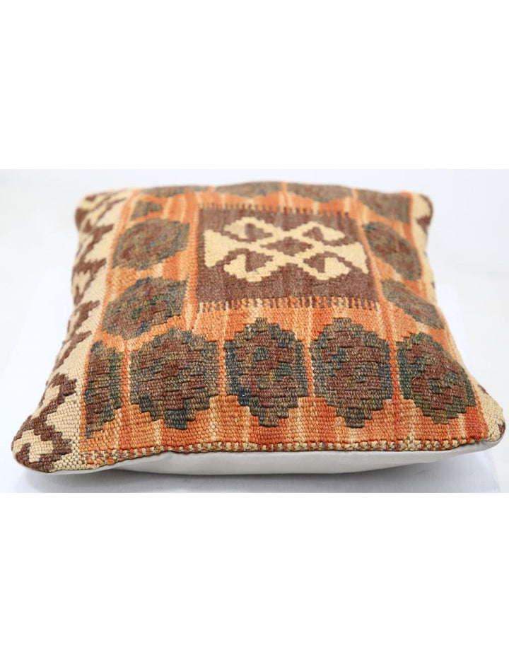Afghan Tribal Pillow 1' 0" x 1' 5" Hand-Woven detail