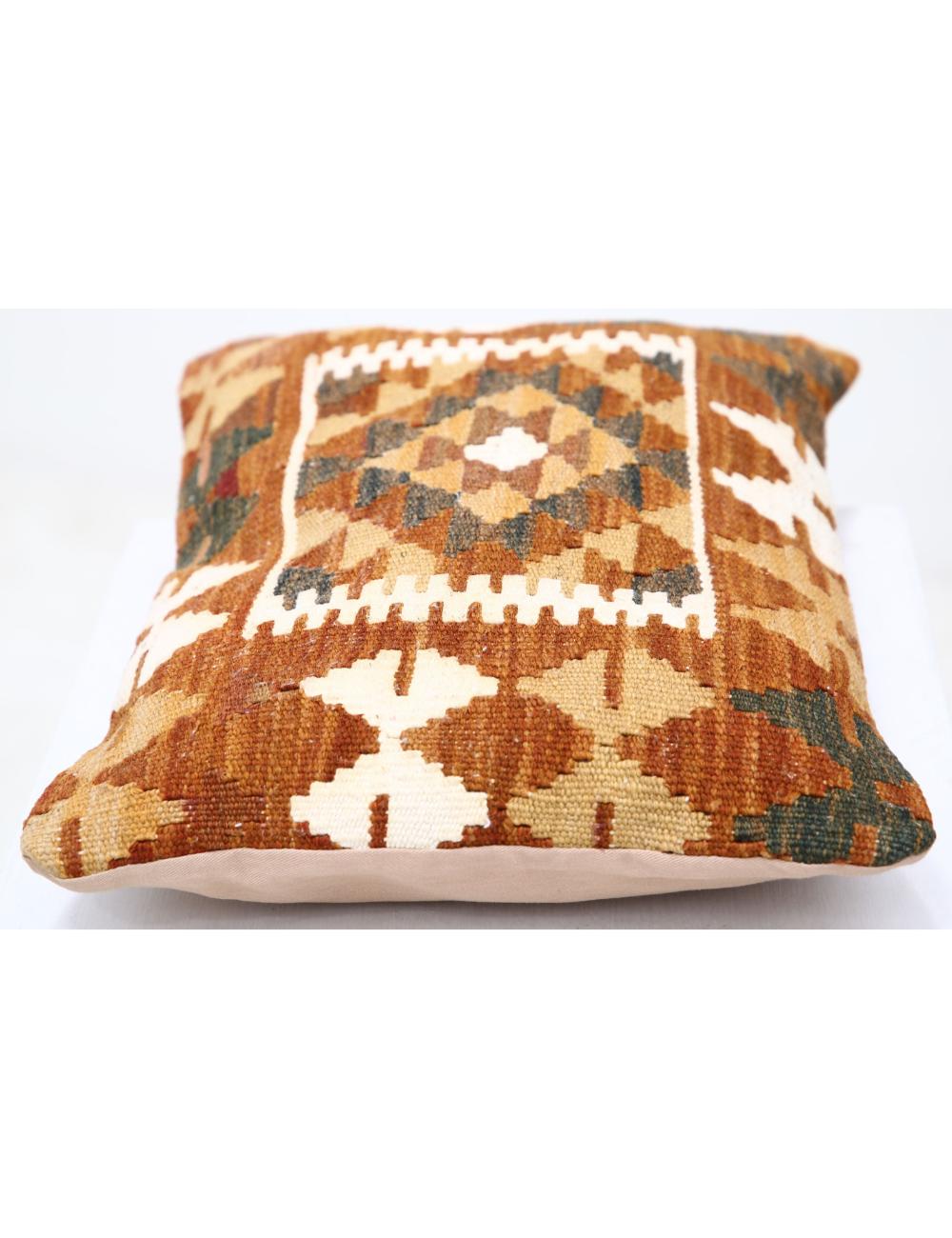 Afghan Tribal Pillow 1' 0" x 1' 5" Hand-Woven detail