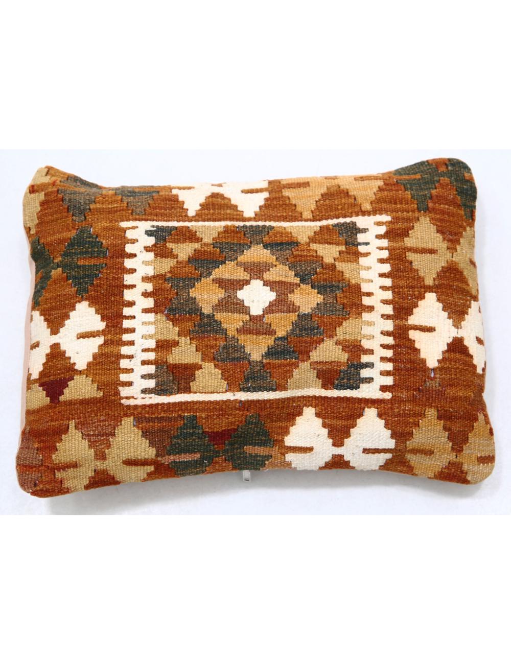 Afghan Tribal Pillow 1' 0" x 1' 5" Hand-Woven