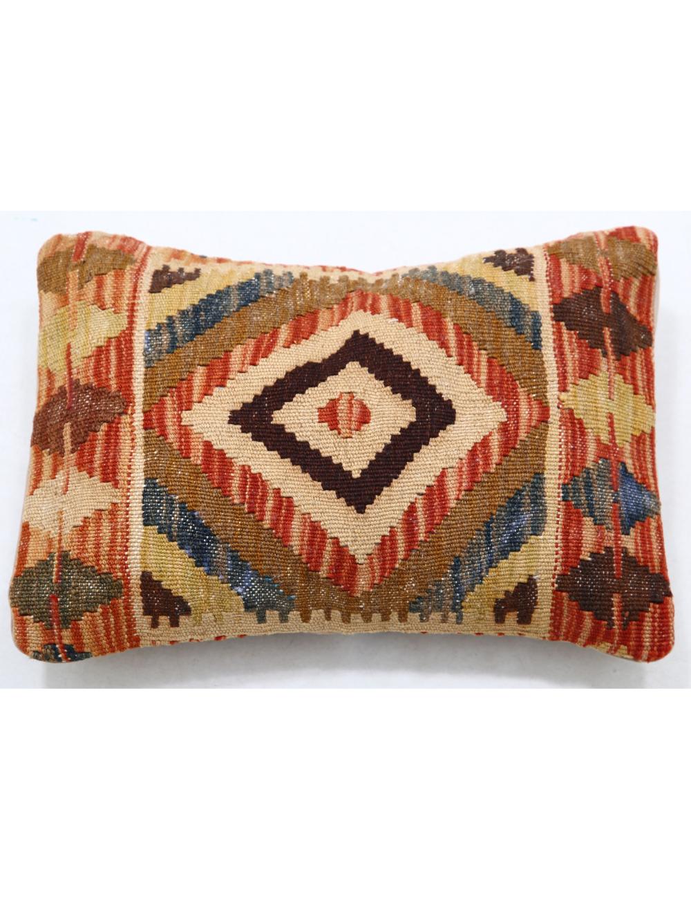 Afghan Tribal Pillow 1' 0" x 1' 5" Hand-Woven