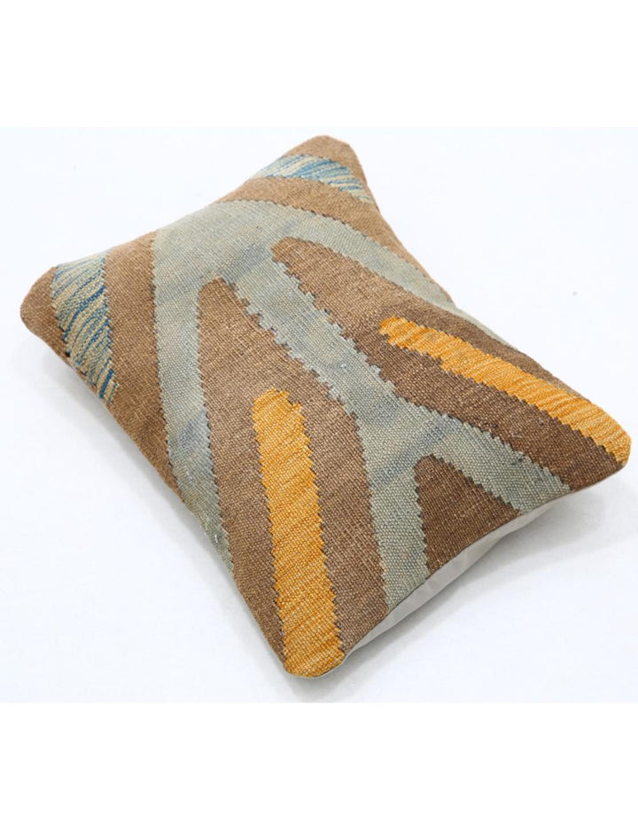Afghan Tribal Pillow 1' 0" x 1' 5" Hand-Woven detail