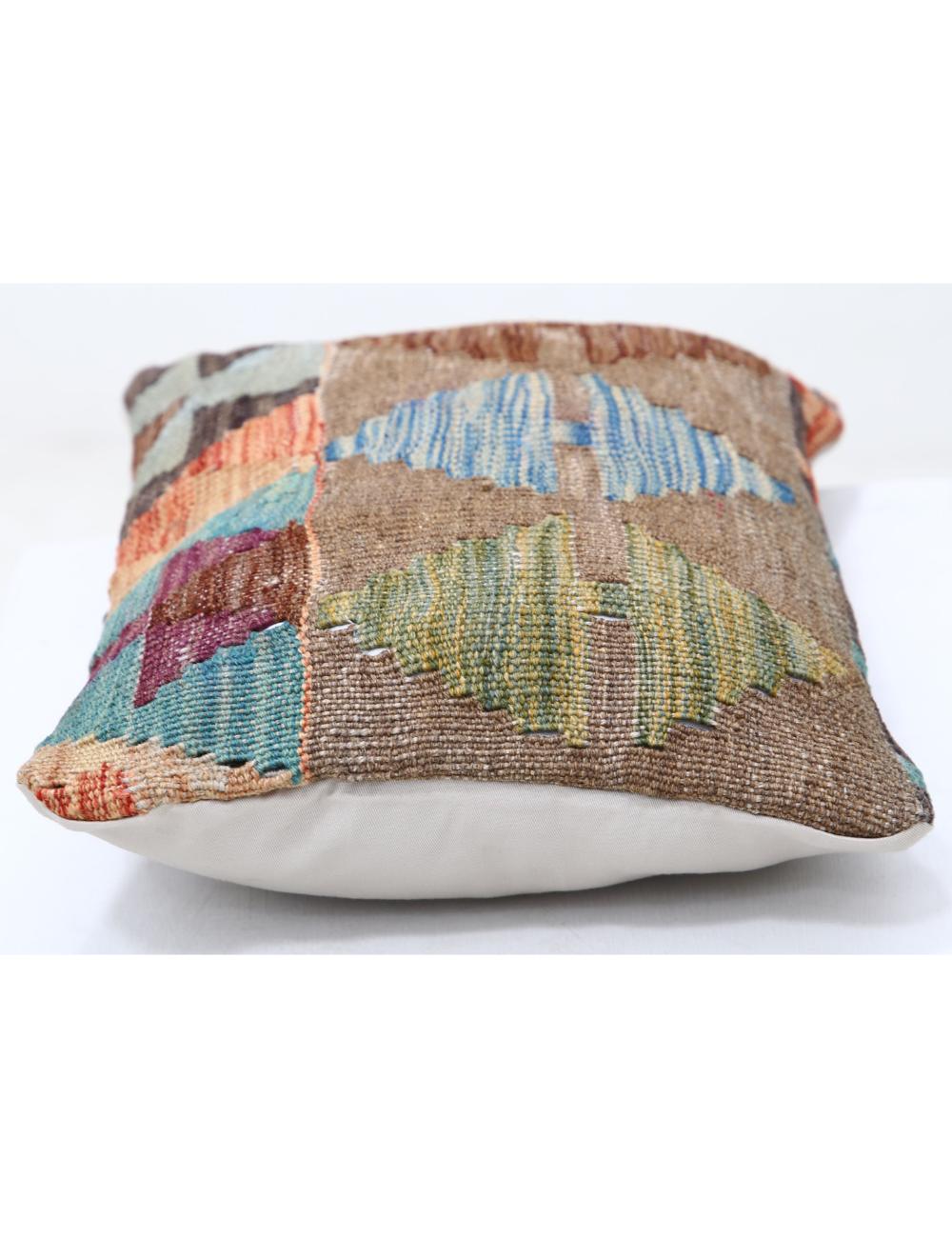 Afghan Tribal Pillow 1' 0" x 1' 5" Hand-Woven detail