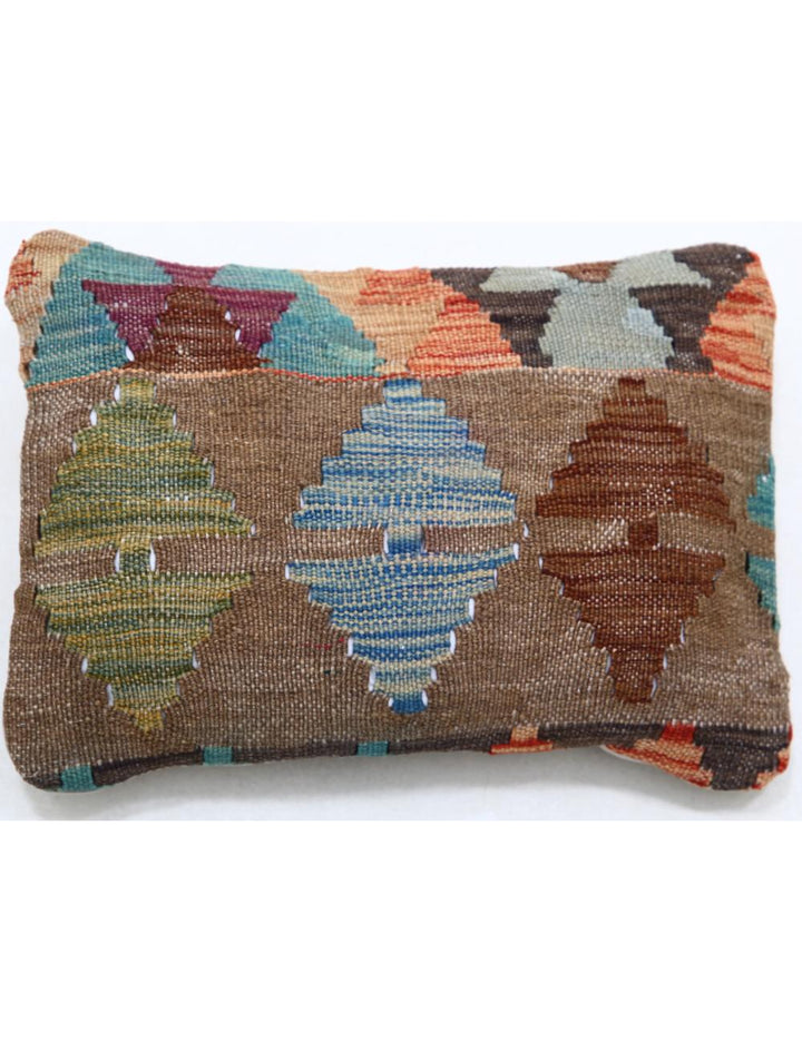 Afghan Tribal Pillow 1' 0" x 1' 5" Hand-Woven