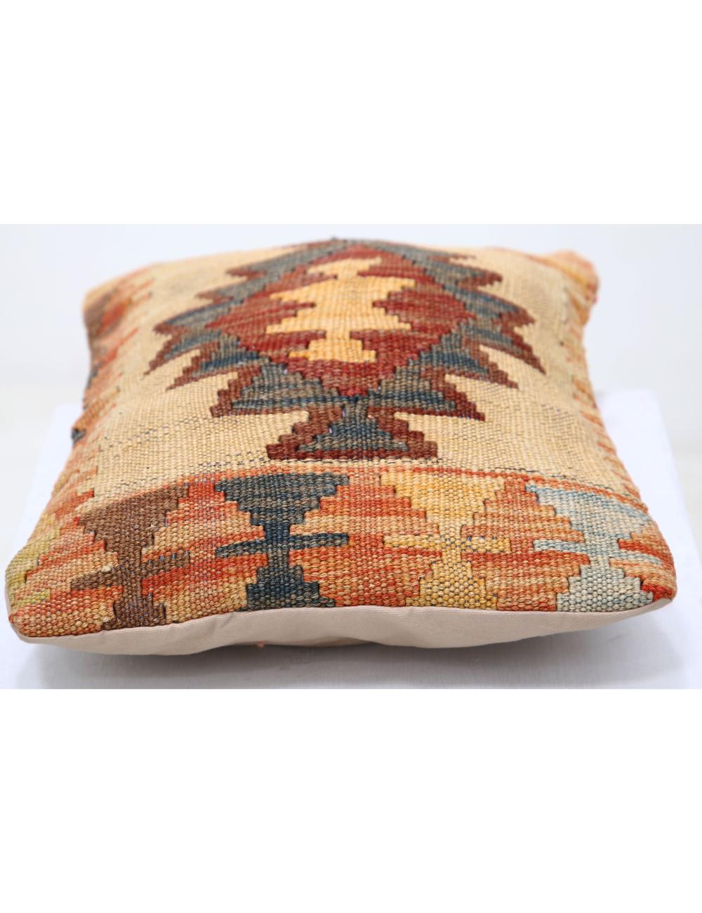 Afghan Tribal Pillow 1' 0" x 1' 5" Hand-Woven detail