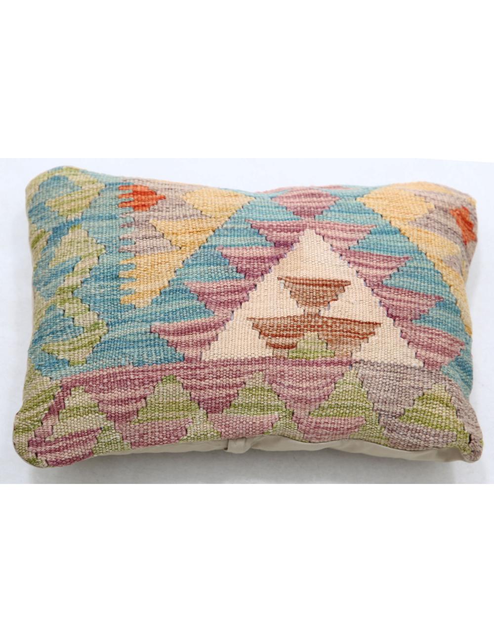 Afghan Tribal Pillow 1' 0" x 1' 5" Hand-Woven