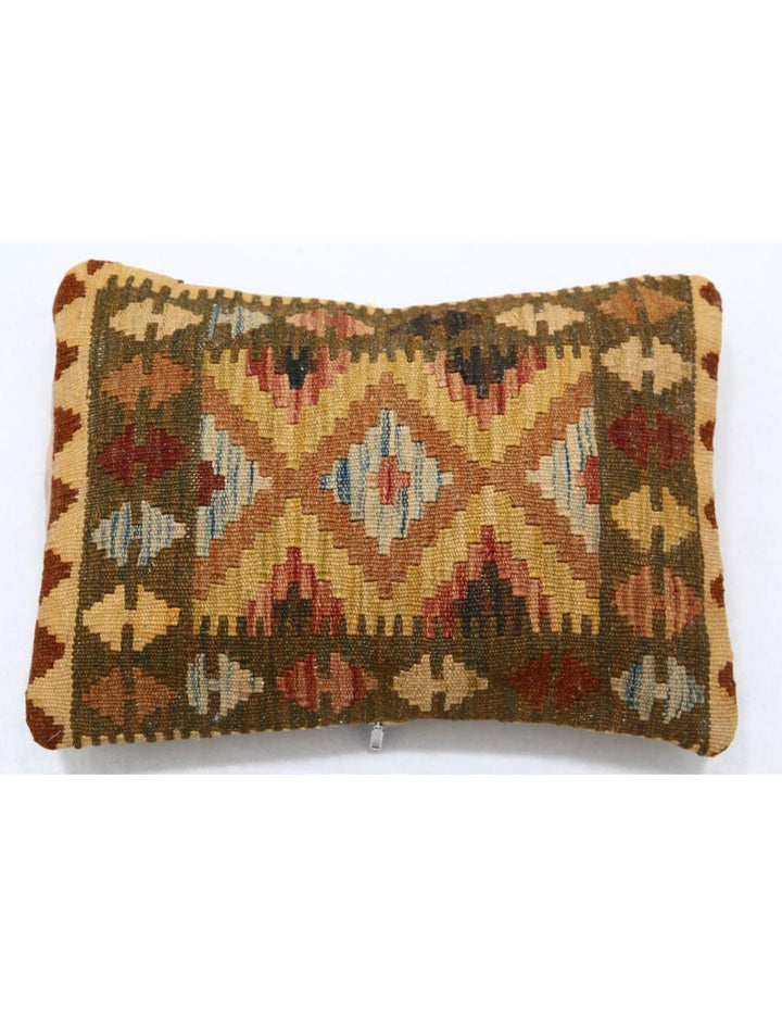 Afghan Tribal Pillow 1' 0" x 1' 5" Hand-Woven