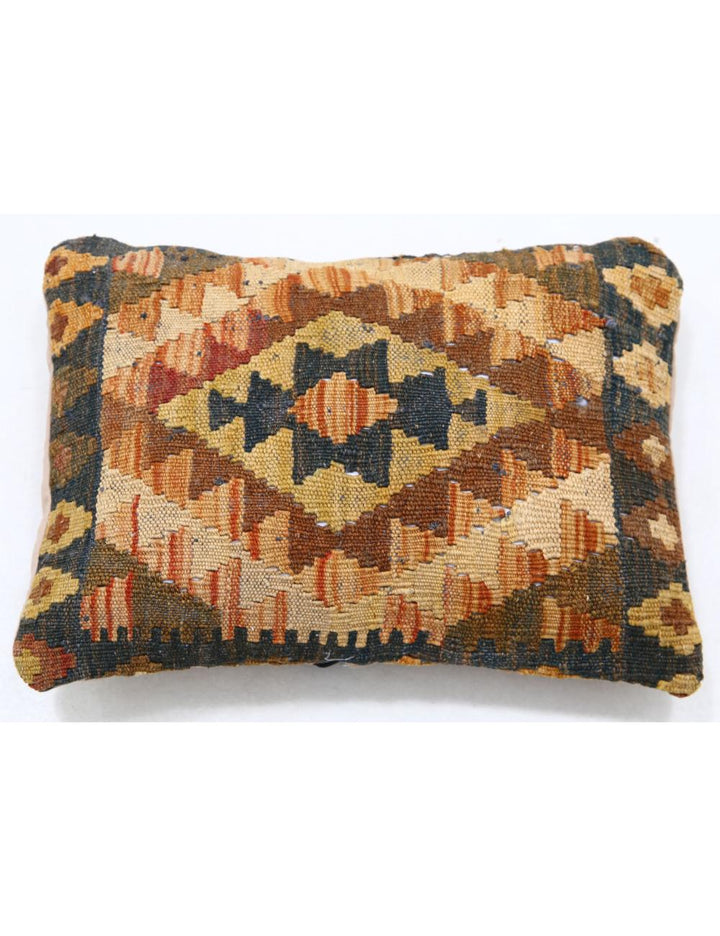 Afghan Tribal Pillow 1' 0" x 1' 5" Hand-Woven