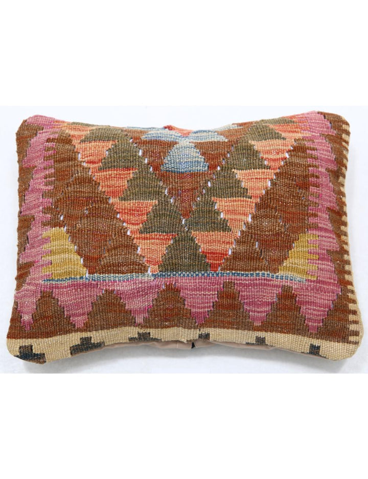 Afghan Tribal Pillow 1' 0" x 1' 5" Hand-Woven