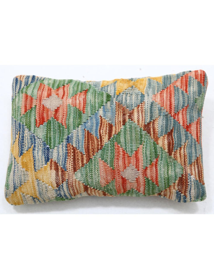 Afghan Tribal Pillow 1' 0" x 1' 5" Hand-Woven