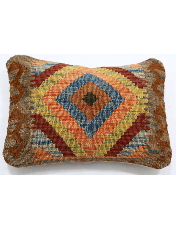 Afghan Tribal Pillow 1' 0" x 1' 5" Hand-Woven