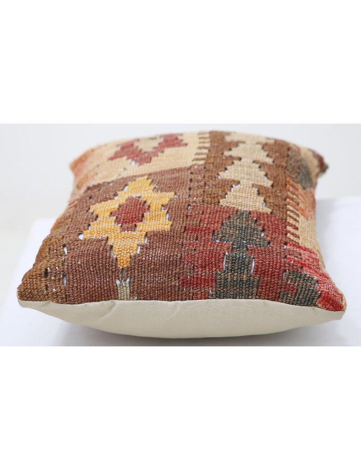 Afghan Tribal Pillow 1' 0" x 1' 5" Hand-Woven detail