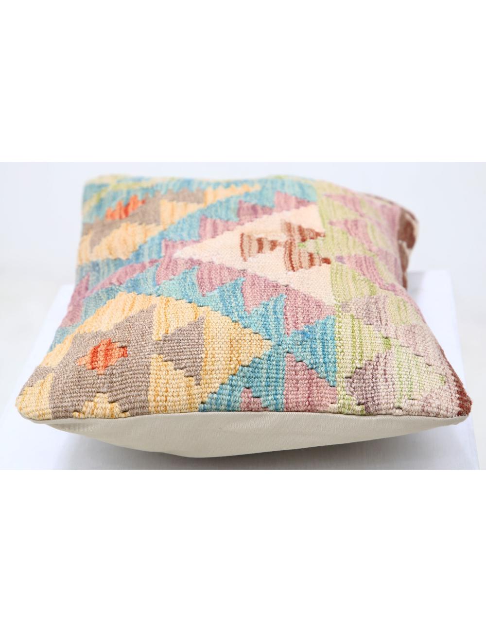 Afghan Tribal Pillow 1' 0" x 1' 5" Hand-Woven detail