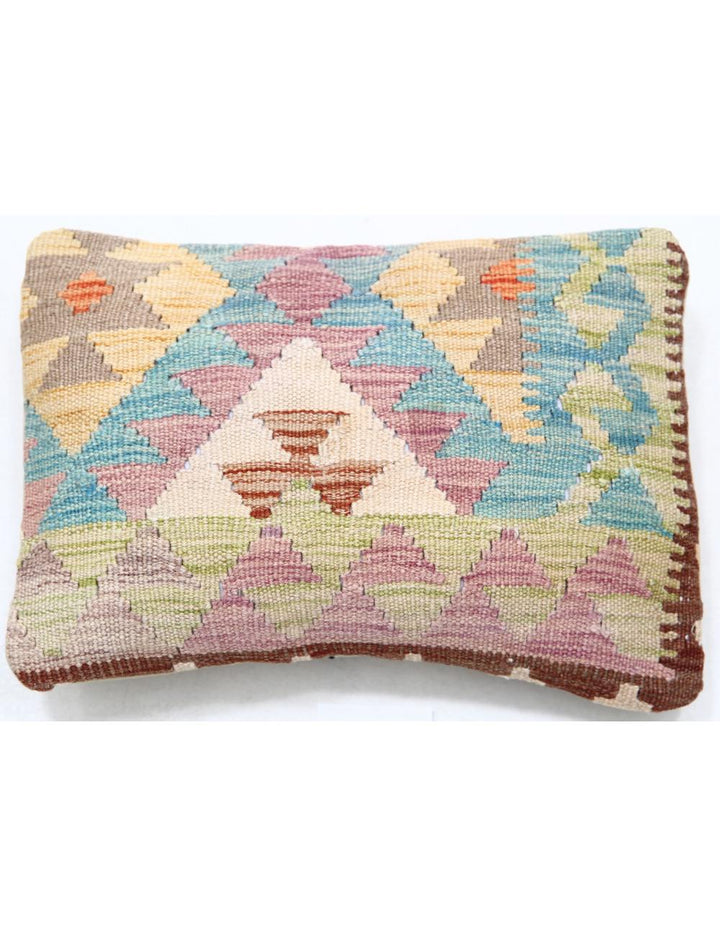 Afghan Tribal Pillow 1' 0" x 1' 5" Hand-Woven