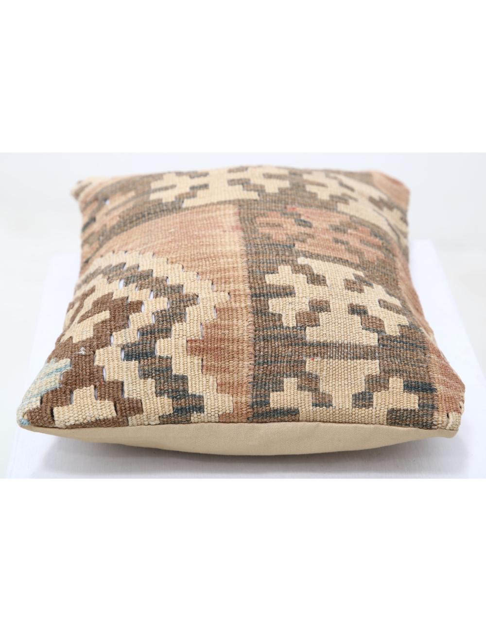Afghan Tribal Pillow 1' 0" x 1' 5" Hand-Woven detail