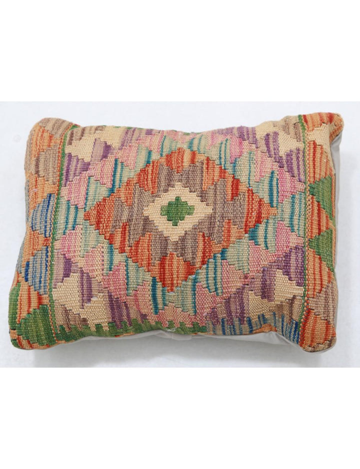 Afghan Tribal Pillow 1' 0" x 1' 5" Hand-Woven