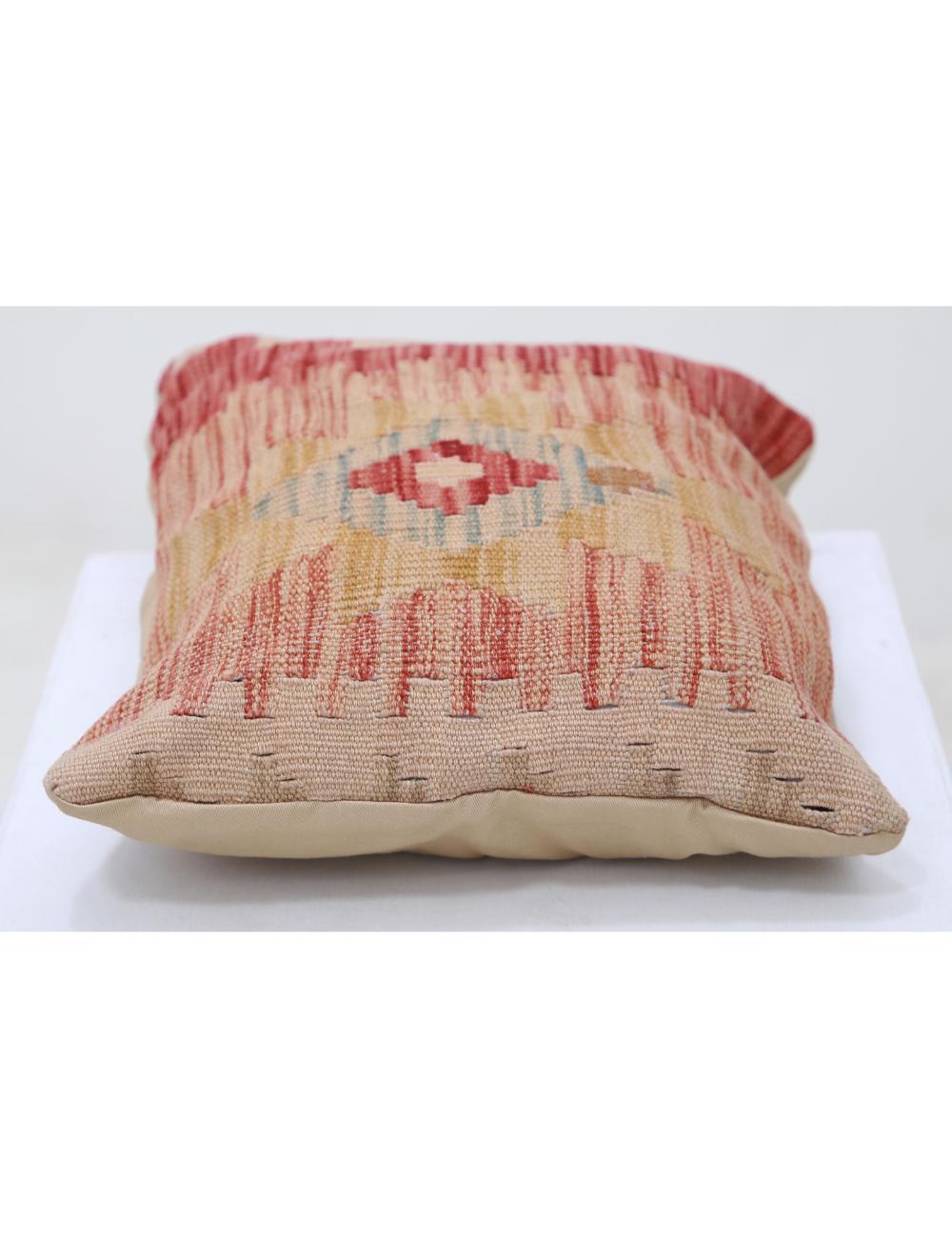 Afghan Tribal Pillow 1' 0" x 1' 5" Hand-Woven detail