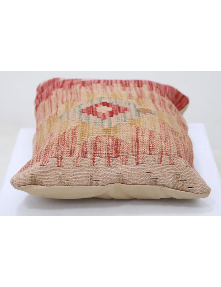 Afghan Tribal Pillow 1' 0" x 1' 5" Hand-Woven detail