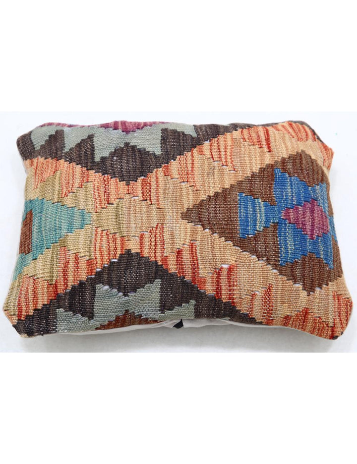 Afghan Tribal Pillow 1' 0" x 1' 5" Hand-Woven