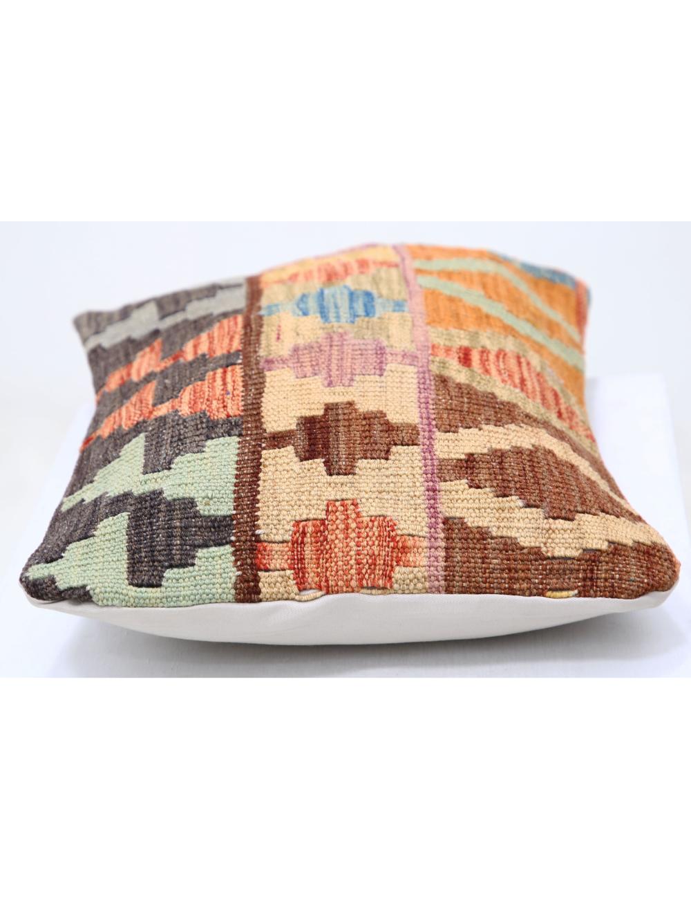 Afghan Tribal Pillow 1' 0" x 1' 5" Hand-Woven detail