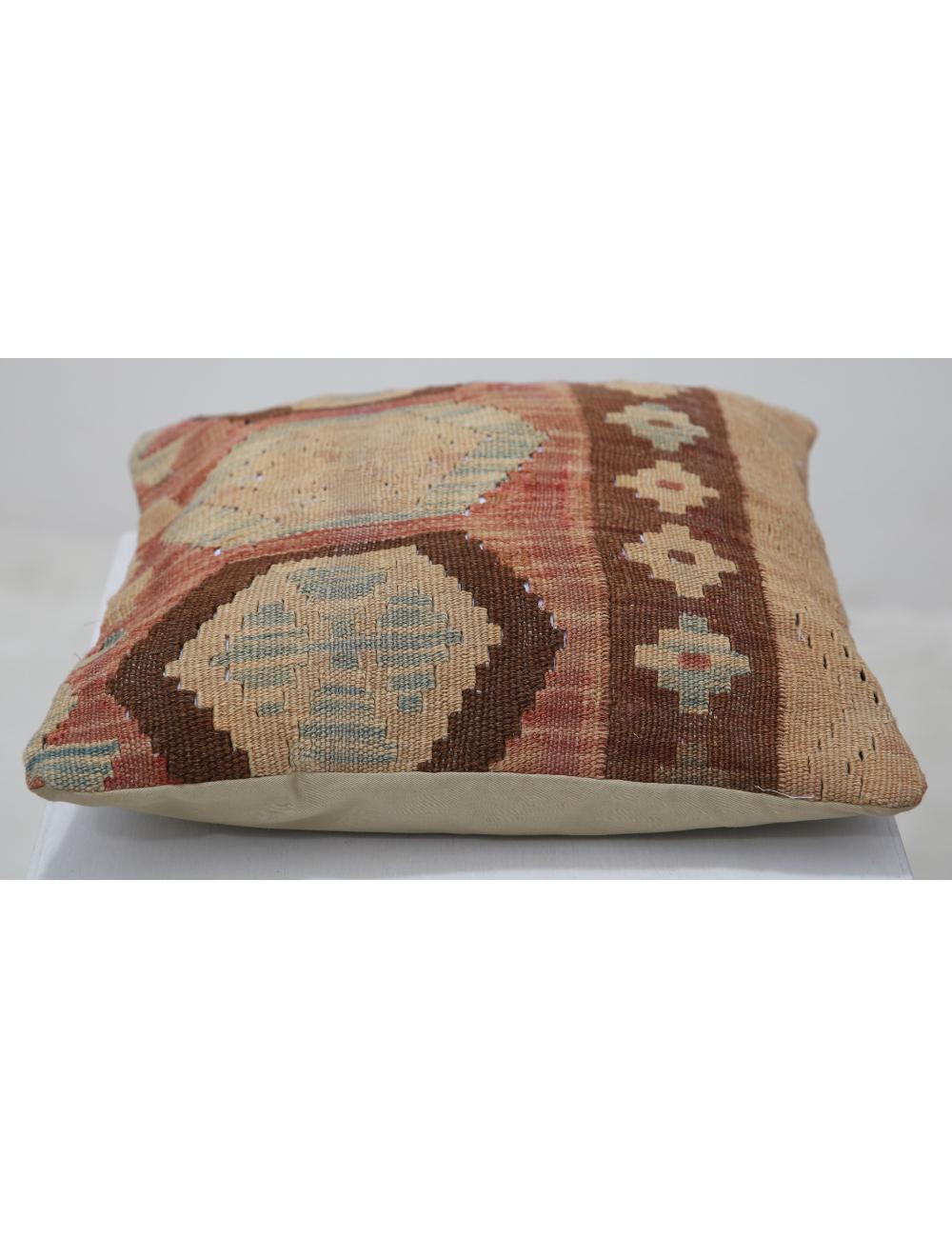 Afghan Tribal Pillow 1' 5" x 1' 5" Hand-Woven detail