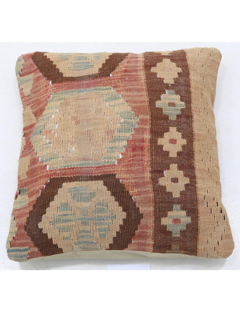 Afghan Tribal Pillow 1' 5" x 1' 5" Hand-Woven