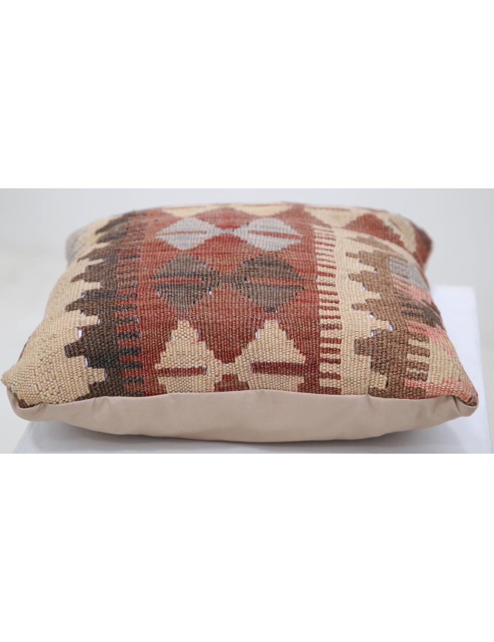 Hand Woven Tribal  Wool Pillow 1' 5" x 1' 5" - No. AT40063