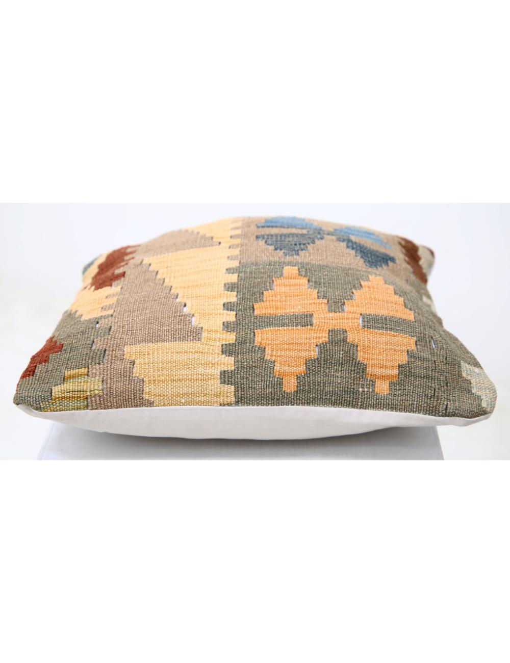 Hand Woven Tribal  Wool Pillow 1' 5" x 1' 5" - No. AT19442