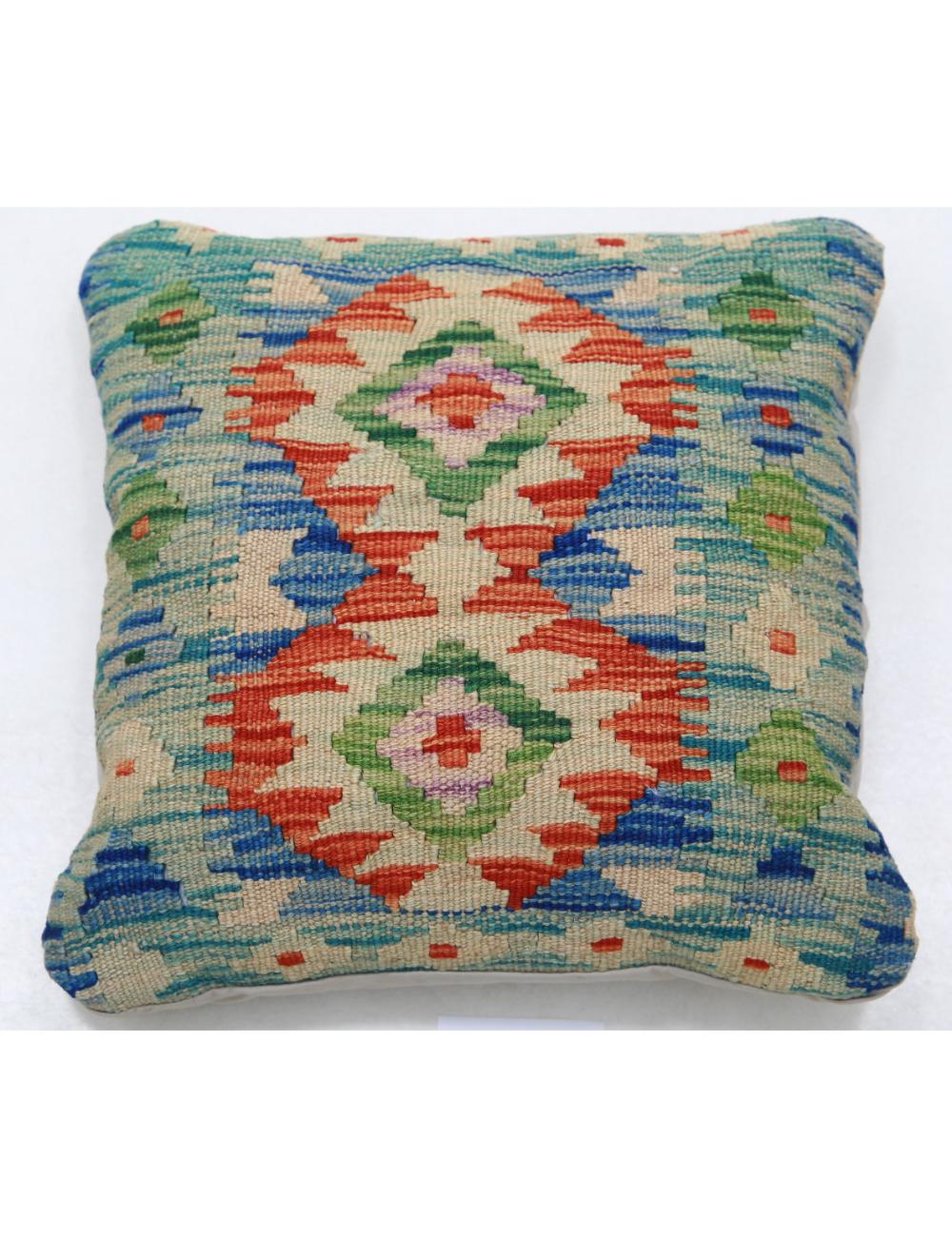 Afghan Tribal Pillow 1' 5" x 1' 5" Hand-Woven